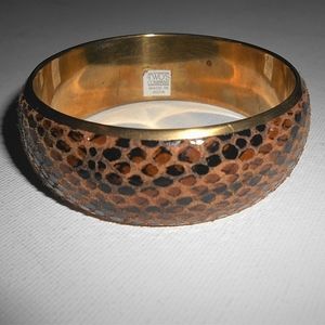 Two's Company Snake Skin Bangle Bracelet